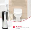 Home Basics HideAway Polished Stainless Steel Toilet Brush , Silver TB00079